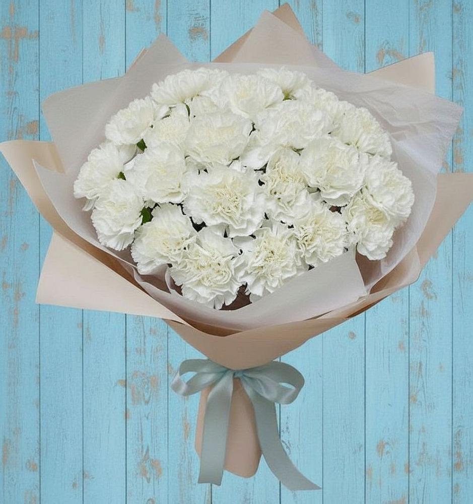 Букет цветов из: Гвоздики в Питерке