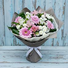Букет цветов из:  Герберы, Альстромерии и Хризантемы #REPLACE_PRED# Питерке