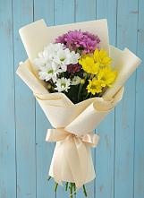 Букет цветов из:  Хризантемы в Питерке