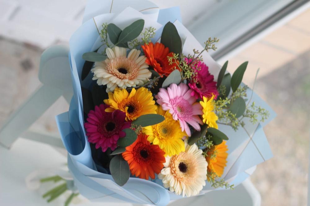 Букет цветов из: Герберы в Питерке