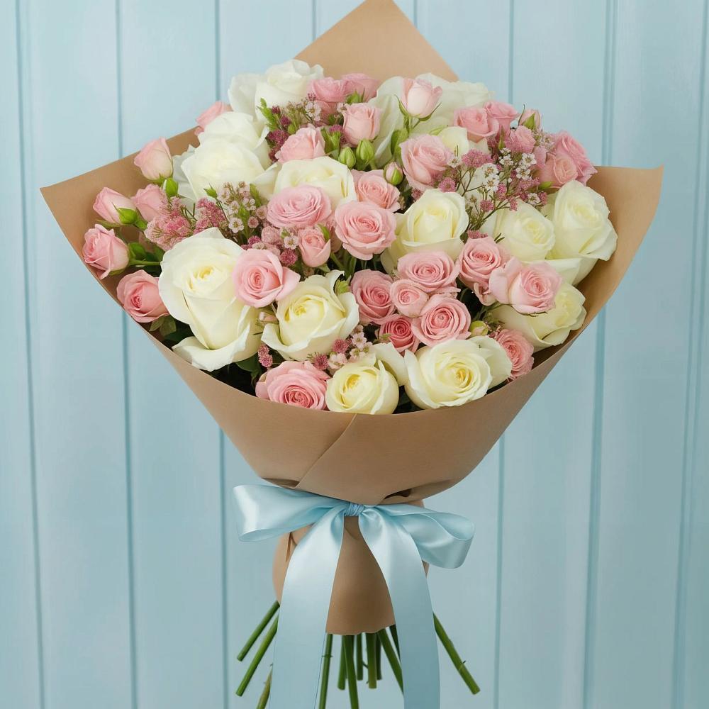 Букет цветов из: Розы в Питерке