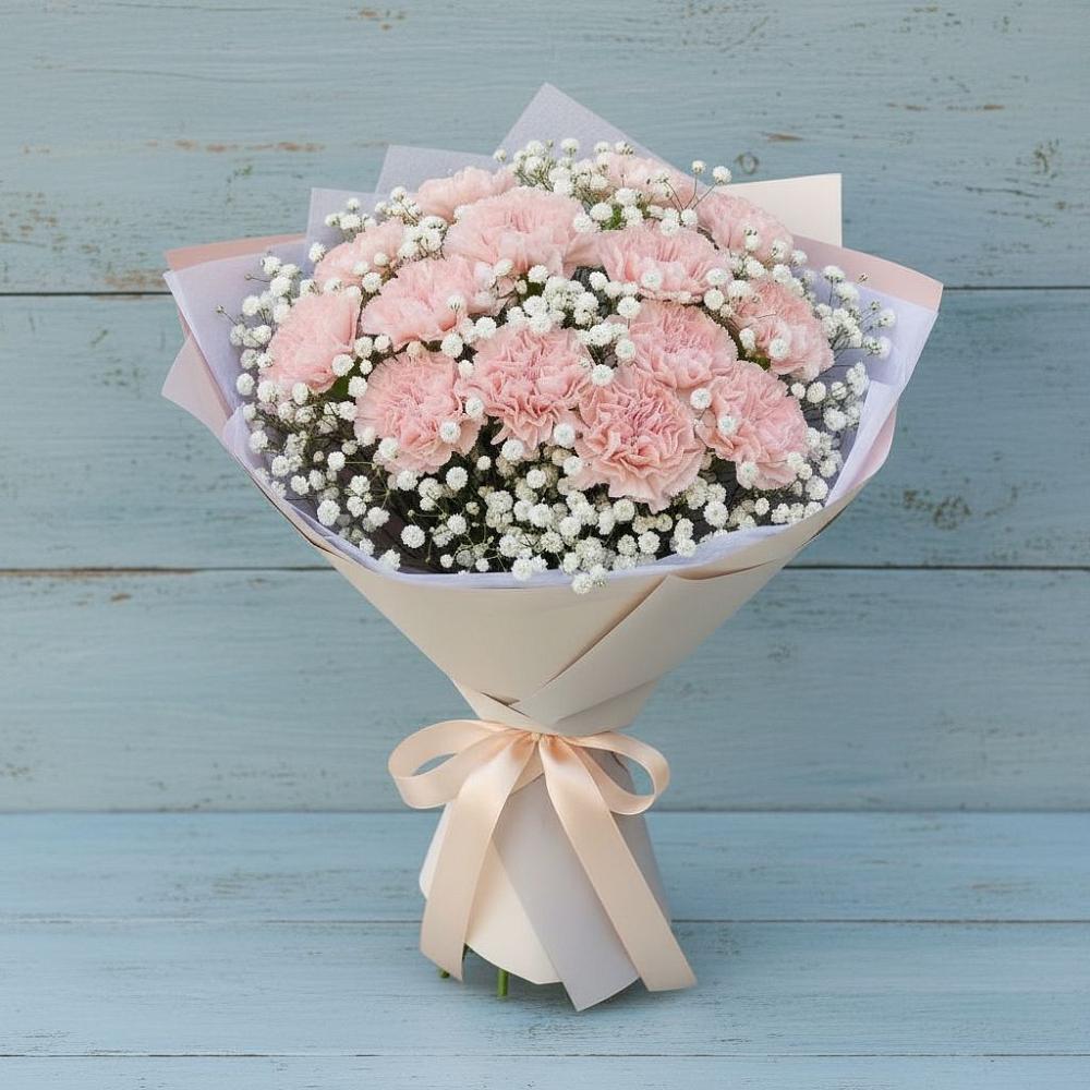 Букет цветов из: Гвоздики в Питерке