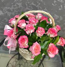 Цветочная композиция из Розы в корзине #REPLACE_PRED# Питерке