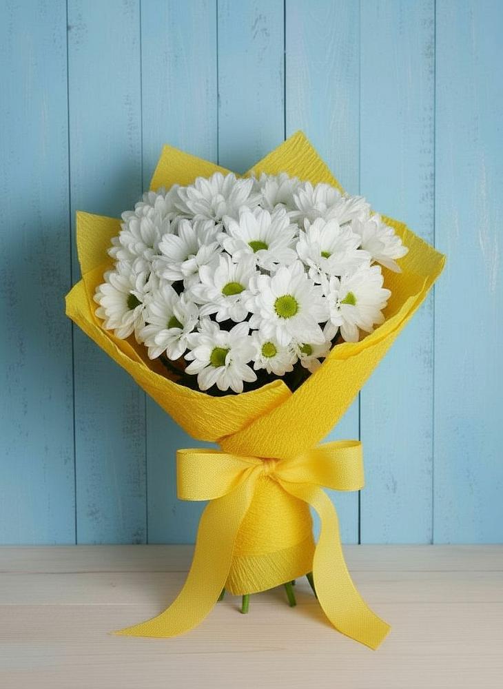 Букет цветов из: Хризантемы в Питерке