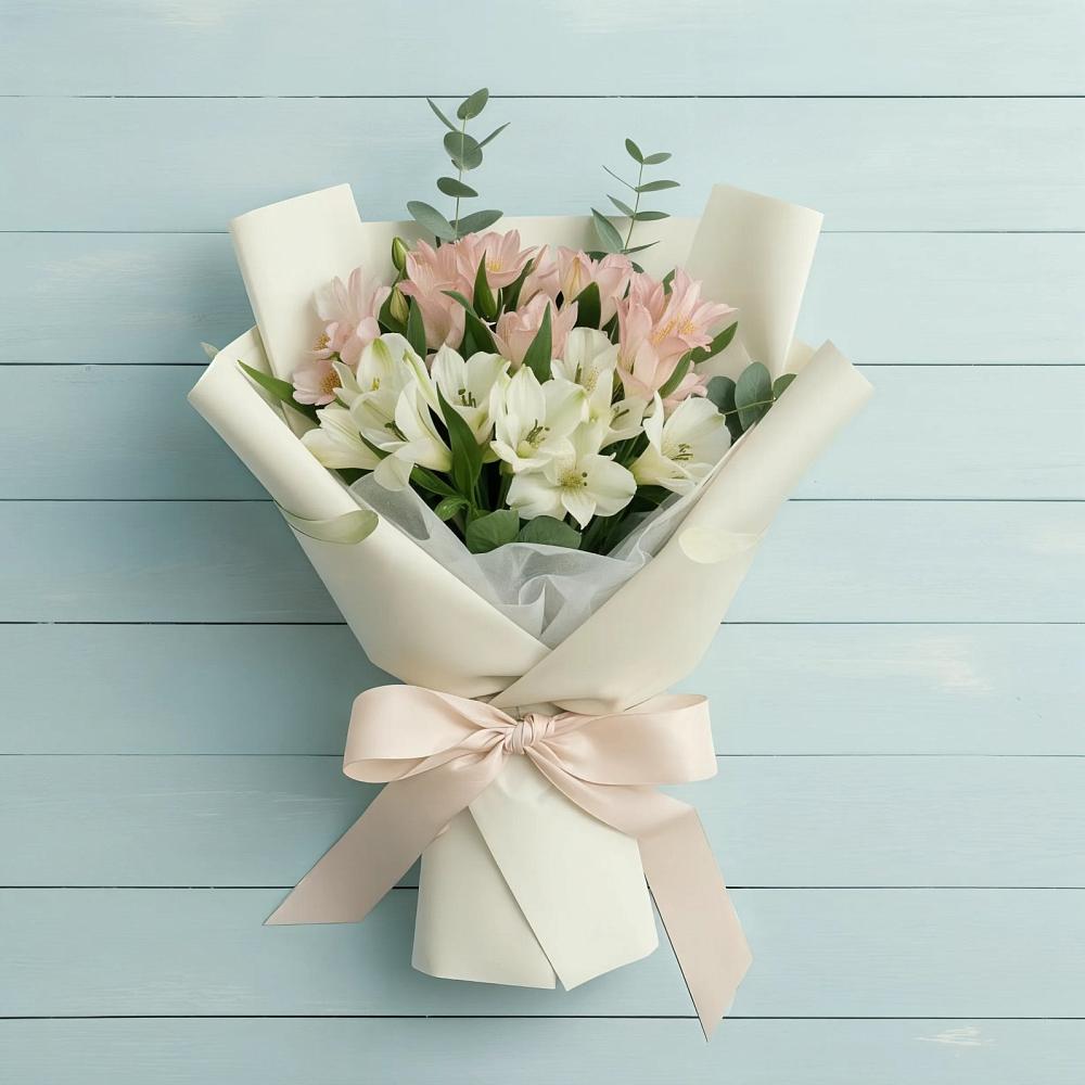 Букет цветов из: Альстромерии в Питерке