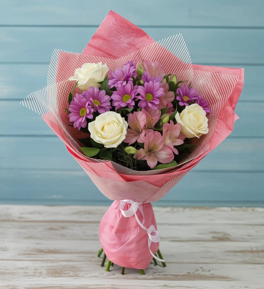 Букет цветов из: Герберы в Питерке